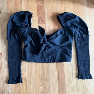 Bardot front tie top